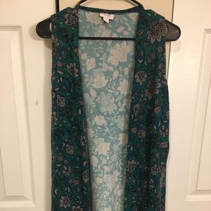 Lularoe XS floral Joy vest